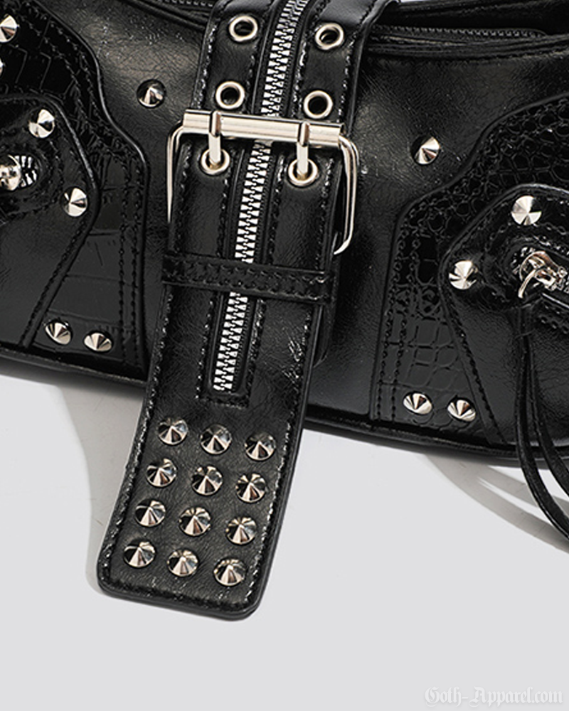 Studded Baguette Bag
