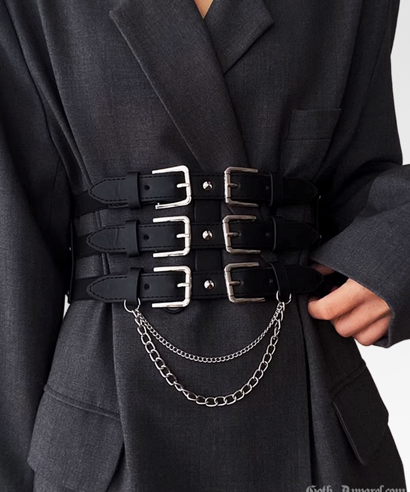 Triple Buckle Waist Belt