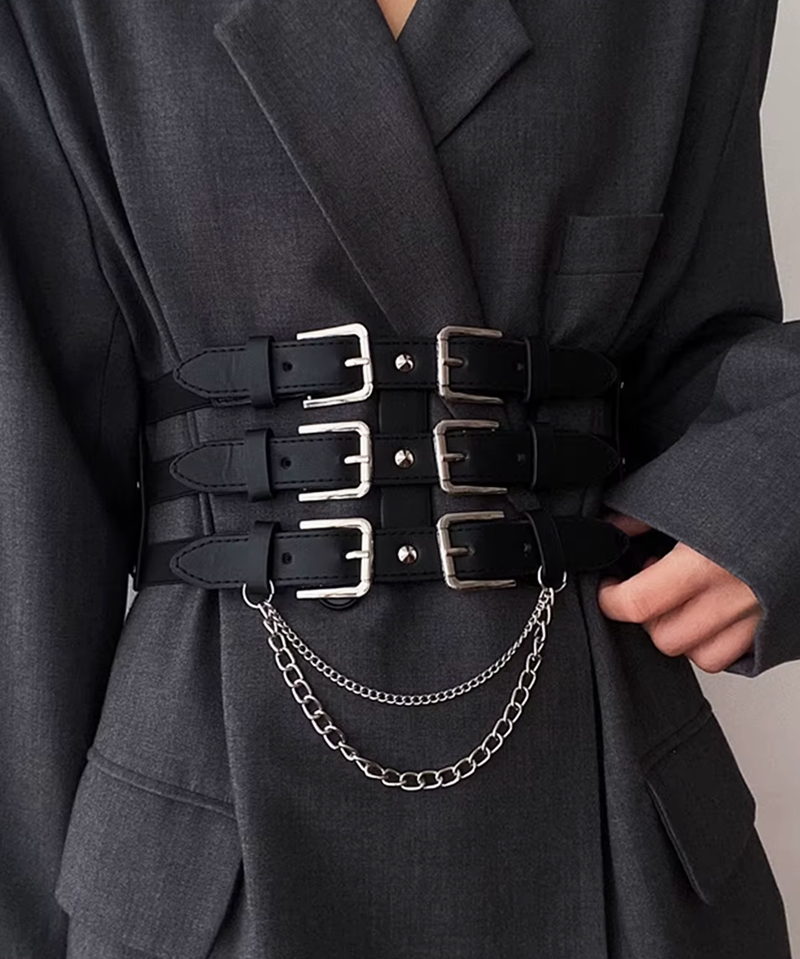 Triple Buckle Waist Belt