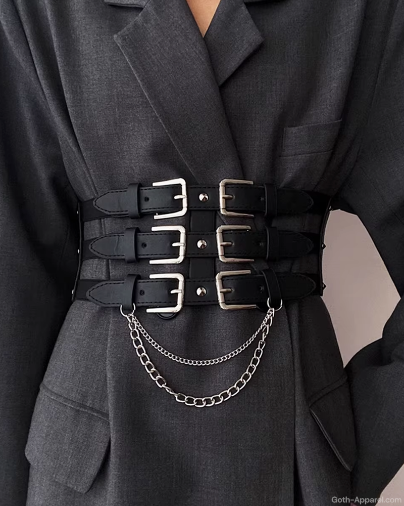 Triple Buckle Waist Belt