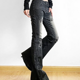 Washed Black Flare Jeans