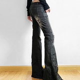 Washed Black Flare Jeans
