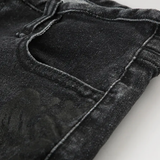 Washed Black Flare Jeans