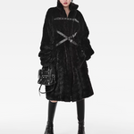 Long Black Faux Fur Coat Womens