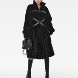 Long Black Faux Fur Coat Womens